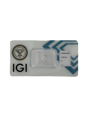 Loose IGI Certified Natural 0.35ct Round Brilliant F I1 Diamond - Image 1 of 3