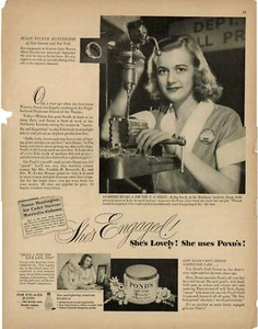 Vintage 1943 Ponds Cold Cream WWII War Job Ad from McCalls 1943  - Picture 1 of 1