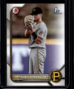 Thomas Harrington 2022 Bowman Draft Baseball - 1st #BD-37 - Pittsburgh Pirates - Picture 1 of 2