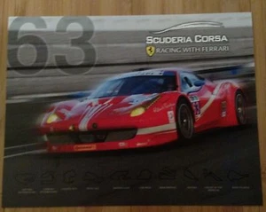 2015 Scuderia Corsa #63 Ferrari 458 Italia GT GTD Rolex 24 IMSA TUSC Hero Card - Picture 1 of 1