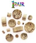 Pair 8g-30mm CONCAVE TAMARIND WOOD PLUGS Double Flare Gauges Tunnels Ear 1318