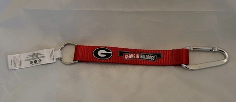 NCAA Georgia Bulldogs Carabiner Lanyard Key Ring Keychain Baseball MLB Cover