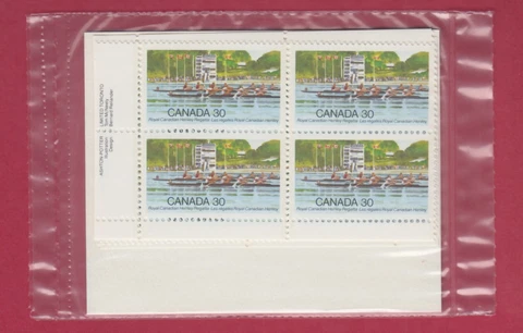 CANADA SEALED PLATE BLOCKS 968 ROYAL CANADIAN HENLEY REGATTA, ROWING COMPETITION Cover
