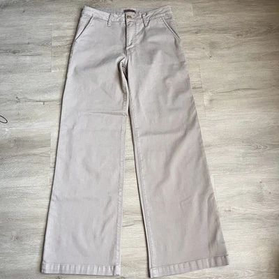 Womens Kut from the Kloth JODI Wide Leg High Rise Tan cream Pants SZ 6 - Image 1 of 4