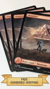 Magic The Gathering:  4x Universes Beyond: Fallout (PIP) Full Art Mountain - Picture 1 of 2