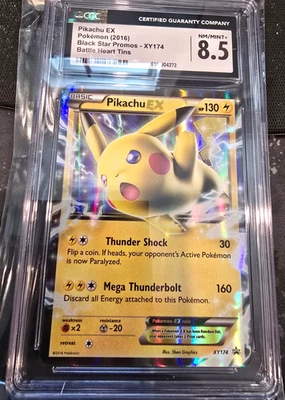 2016 Black Star Promos - XY #XY174 Pikachu EX CGC 8.5 Gem Mint psa *Quick Ship* - Image 1 of 2