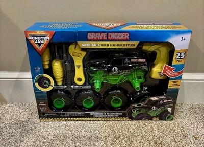 BIG MECHANIX Monster Jam GRAVE DIGGER Build And Rebuild Truck 1:18 NIB - Image 1 of 2