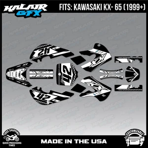 Graphics Kit for Kawasaki KX65 (1999-2024) KX 65 Lethal Series - White - Picture 1 of 4