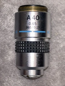 Olympus Japan 40X Objective A40- 0.65 160/0.17 -- Free Shipping - Picture 1 of 2