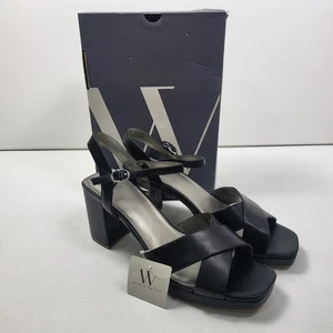 Worthington Womens Ladee 4IN Block Heeled Sandals Size 11 M Color Black NEW - Picture 1 of 10