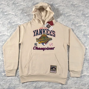 Mitchell & Ness New York Yankees 1996 MLB World Series Hoodie Men’s Medium Cream - Picture 1 of 9