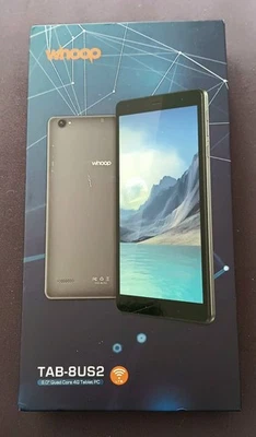 WHOOP TAB-8US2, 8" Quade Core, 4G, Tablet PC New in Box - Image 1 of 4