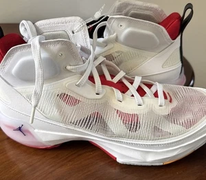 Nike Air Jordan XXXVII 37 Hare White Red Silver Sneakers DD6958-160 Men's 12 - Picture 1 of 8