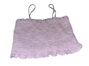 Top corto Wild Fable mediano lavanda con correa de espagueti fruncida - Imagen 1 de 9