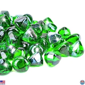 Mr. Glass 10 Pfund smaragdgrüne Glasdiamanten - 1" gemischte Steine für den Landschaftsbau - Bild 1 von 6