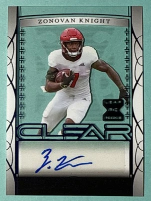 2022 Leaf Trinity - Clear Auto Navy #CA-ZK1 Zonovan Knight /49 Rookie - Image 1 of 2