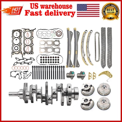 Crankshaft+Timing Chain VVT+Head Gasket Bolt Kit Fits Hyundai Kia Sedona 3.3L - Image 1 of 4