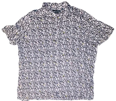 Perry Ellis Shirt Men’s 3XLT Linen Hawaiian Oeko-Tex Button Up Short Sleeve - Image 1 of 4