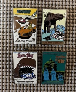 Disney Pins Star Wars Disneyland Posters Set Of 4 A New Hope Return If The Jedi - Picture 1 of 6