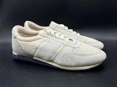 Raro Vintage Anos 90 Brooks Brothers Azul Marinho/Creme Sapatos de Treino Casuais Tamanho 11 - Imagem 1 de 4