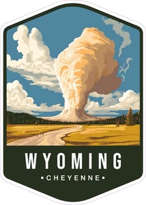 Cheyenne Wyoming WY City State Capital Badge Vinyl Bumper Sticker Window Decal - Bild 1 von 1