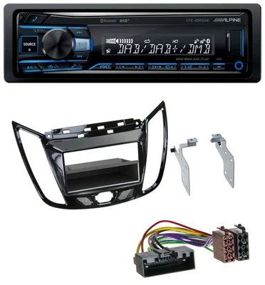 Alpine USB Bluetooth DAB MP3 Autoradio für Ford C-Max Kuga Klavierlack schwarz - Bild 1 von 4