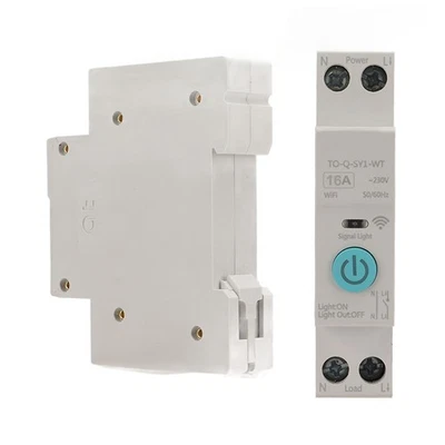16A WIFI Smart Switch Breaker Wireless Phone Remote Control DIN35 Rail Cycle - Image 1 of 4