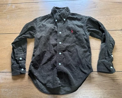 Camisa Ralph Lauren Niños Marrón Pana Abotonada Manga Larga Algodón Talla 4T Foto 1 de 4