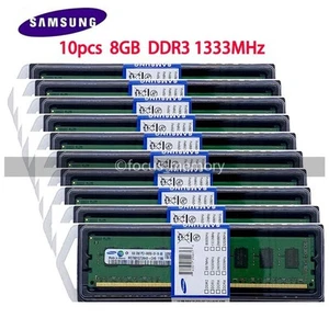 10 pcs Samsung 8GB DDR3 1333MHz PC3-10600 DIMM Desktop Nicht-ECC Speicher 240PIN - Picture 1 of 6