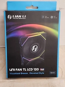 Lian Li Uni Fan TL LCD 120mm Black ARGB (12TLLCD1B US) FOR PARTS OR REPAIR - Photo 1/15