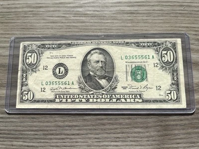 1981 $50 Bill Allignment Error - Image 1 of 3