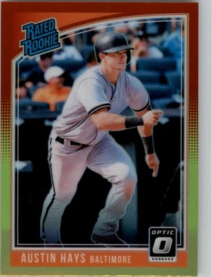 2018 Donruss Optic Red and Yellow #58 Austin Hays RR - BB - Image 1 of 2