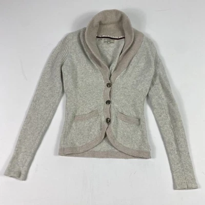 Suéter Guess Mujer Gris Medio Cuello Chal Cárdigan Mezcla Lana Botón Frontal Foto 1 de 4