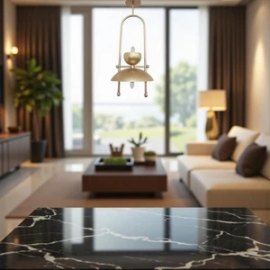 1950s Mid Century Modern Italian Brass Chandelier Pendant Light Fixture MCM Ceil - Picture 1 of 9