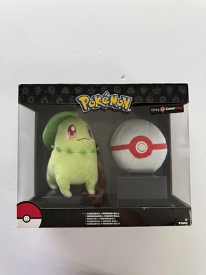 Pokemon Chikorita & Premier Ball Exclusive 8-Inch Plush Set GameStop Exclusive  - Image 1 of 4