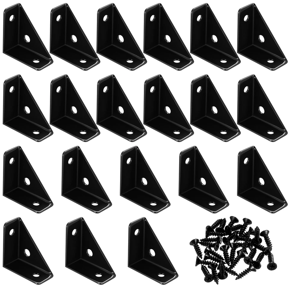 20 Pz Staffe Angolari per Mobili in Legno, Staffa Angolare per Legno (L5a) - Immagine 1 di 1