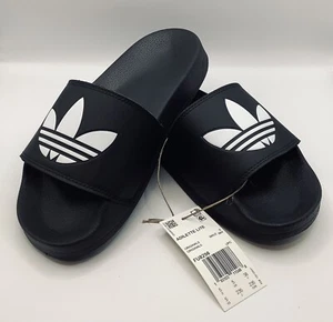 NWT Adidas Youth Boy's Slide Sandals Black/White Size:5 - Picture 1 of 5