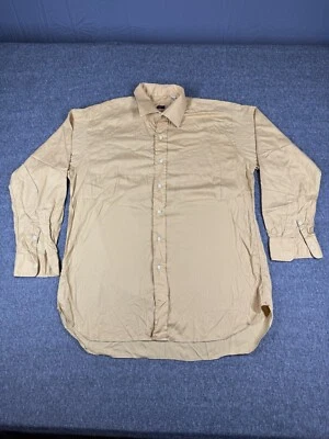 Burberry London Shirt Mens 16.5x34 Tan Dress Collared - Image 1 of 4