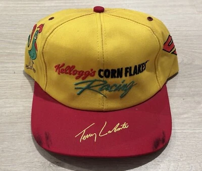 NUEVO Winston Kellogg's Corn Flakes Racing Logo Labonte Snapback Sombrero EE. UU. Foto 1 de 4