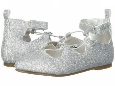 Zapato de Vestir Carter’s AMBERLEE Jaula Plateada Estilo Gladiador Sin Corbata 11 Niña Brillante Foto 1 de 4