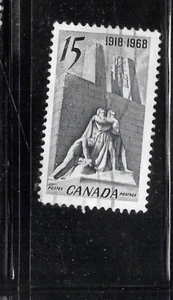 CANADA CANADIAN SC#486 1968 15c MEMORIAL HV OLD VF POSTALLY USED STAMP - Picture 1 of 1