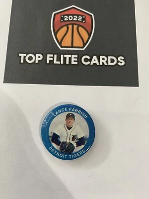 1984 Lance Parrish Pinback Button Detroit Tigers - Image 1 of 2