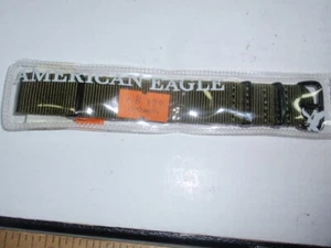 20 mm Breite ~ Armee Militär grün Nylon Uhrenarmband / Band ~ American Eagle #HB 370 - Bild 1 von 6