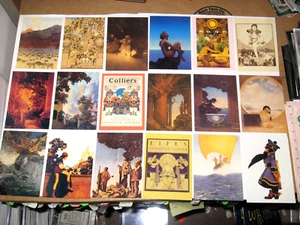 1994 Maxfield Parrish Portrait Of America BASE 90 JUEGO DE CARTAS FANTASY ART ALADDIN - Imagen 1 de 12
