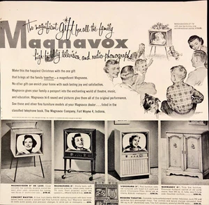Magnavox TV 1953 anuncio impreso vintage magnífico regalo para toda la familia - Imagen 1 de 6