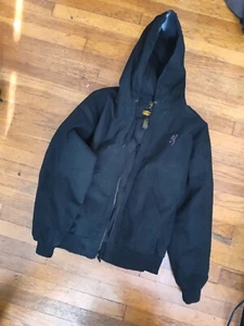 Browning Black Hunting Hood Full Zipup Jacket Mens Large. - Picture 1 of 7