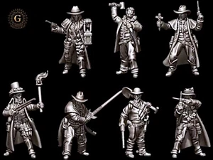 Wild West Vampire Hunters x7-Weird West Deadlands etc 28 mm juegos de guerra SIN PINTAR - Imagen 1 de 9