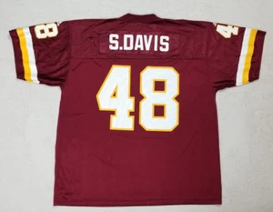 Stephen Davis #48 Washington Redskins Jersey - Adidas - Burgandy - Men's 2XL - Picture 1 of 10