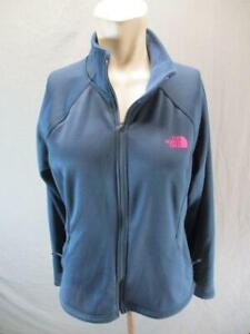 The North Face Size L Womens Navy Athletic Fleece Lined Softshell Jacket 6Y377