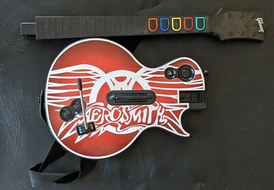 Aerosmith Gibson Les Paul Guitar Hero Controller 95337 805 PS3 Strap NO DONGLE - Image 1 of 4
